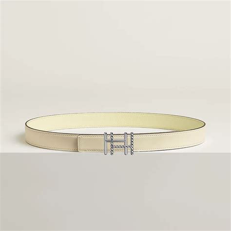 H au Carre Twist belt buckle & Reversible leather strap 24 mm